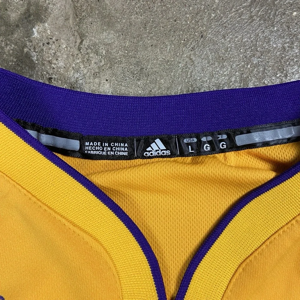Adidas Los Angeles Lakers Kobe Bryant #24 Youth Size Large Yellow Basketball NBA